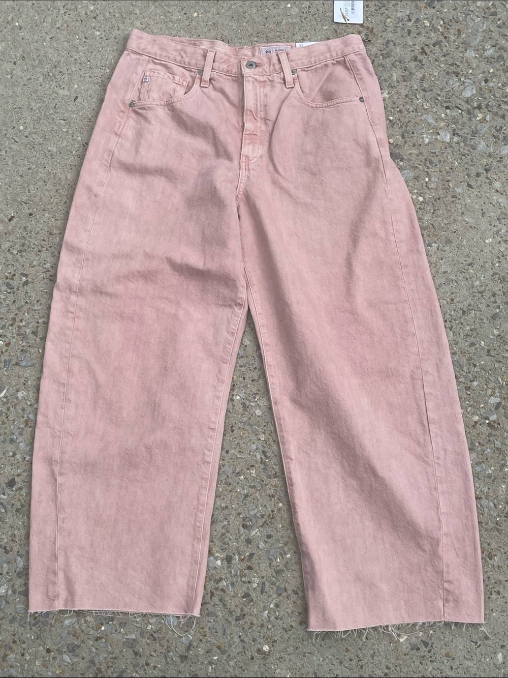 Ag Adriano Goldschmied Hattie Crop High-Rise Jeans in Dusty Rose 30